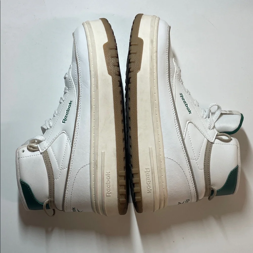 Reebok White and Green High-Top Sneakers - Picture 7 of 7